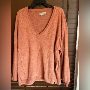 Urban Outfitters V-Neck Sweater - Warm Terracotta